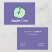 Apple Slice Fruit School Leraar Visitekaartje (Voorkant / Achterkant)
