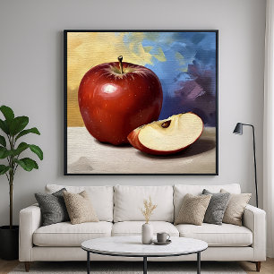 Apple Slice - Painterly Style Stilleven Kunst Poster