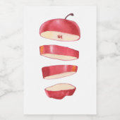 Apple Slices Voedselcontainer Etiket (Enkel label)