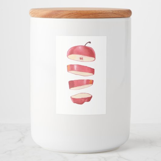 Apple Slices Voedselcontainer Etiket (Voorkant)