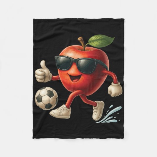 Apple Soccer  Fleece Deken (Voorkant)