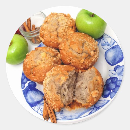 Apple Spice Muffin Ronde Sticker (Voorkant)