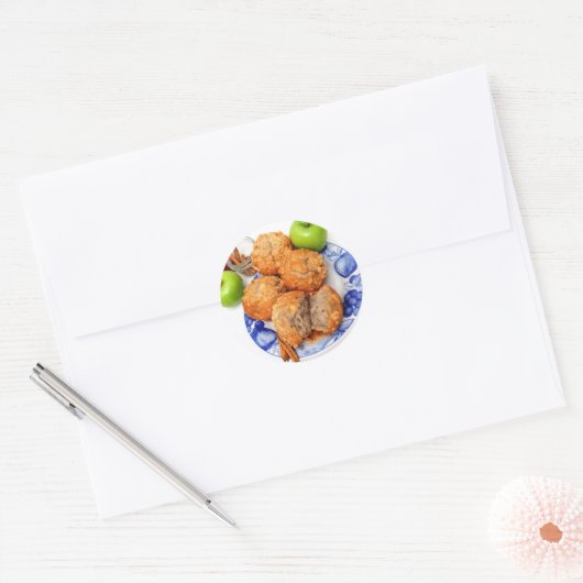 Apple Spice Muffin Ronde Sticker (Envelop)