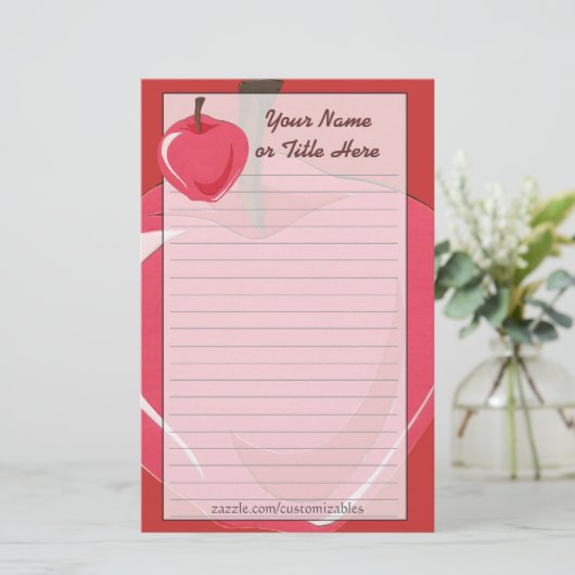 Apple Stationery Briefpapier (Staand voorkant)