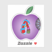 Apple sticker met designalfabet A (Vel)