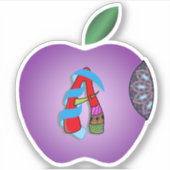 Apple sticker met designalfabet A (Voorkant)