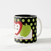 Apple Stippen Personalized Teacher Mok (Voorkant rechts)