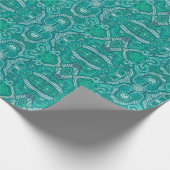 Apple Stripe Bohemian Arabesque Pattern Cadeaupapier (Hoek)