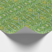 Apple Stripe Bohemian Arabesque Pattern Chartreuse Cadeaupapier (Hoek)