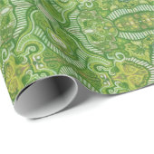 Apple Stripe Bohemian Arabesque Pattern Chartreuse Cadeaupapier (Rol Hoek)