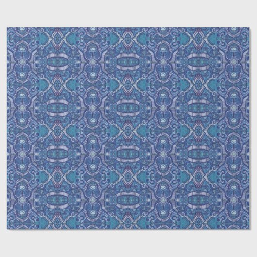 Apple Stripe Bohemian Boho Arabesque Pattern Green Cadeaupapier (Vlak)