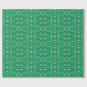 Apple Stripe Bohemian Boho Arabesque Pattern Green Cadeaupapier (Vlak)