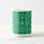 Apple Stripe Bohemian Boho Arabesque Pattern Green Koffiemok (Center)