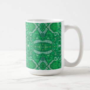 Apple Stripe Bohemian Boho Arabesque Pattern Green Koffiemok