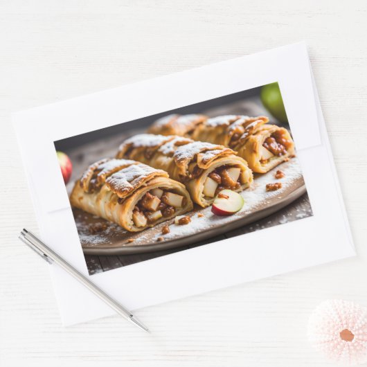 Apple Strudels Rechthoekige Sticker (Envelop)