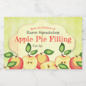 Apple taart boter gelei appelmoes blikken label voedselcontainer etiket (Enkel label)