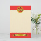 Apple-Tattoo Leerlingerie Briefpapier (Staand voorkant)