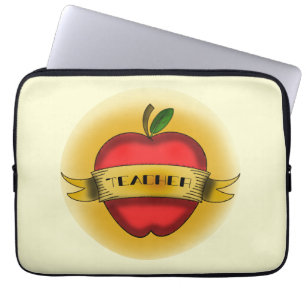 Apple Tattoo Teacher Electronics Bag Laptop Sleeve