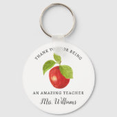 Apple Teacher Appreciation Name Sleutelhanger Gift (Voorkant)