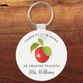 Apple Teacher Appreciation Name Sleutelhanger Gift (Voorkant)
