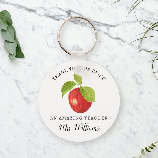 Apple Teacher Appreciation Name Sleutelhanger Gift
