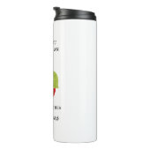 Apple Teacher Apprecier Name Tumbler Thermosbeker (Geroteerd rechts)