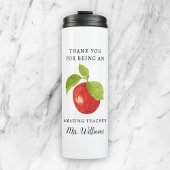 Apple Teacher Apprecier Name Tumbler Thermosbeker