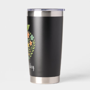 Apple Teacher Bekergroene Personalized Bloem Apple Geïsoleerde Drinkbeker