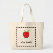 Apple Teacher Canvas tas (Voorkant)