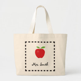 Apple Teacher Canvas tas