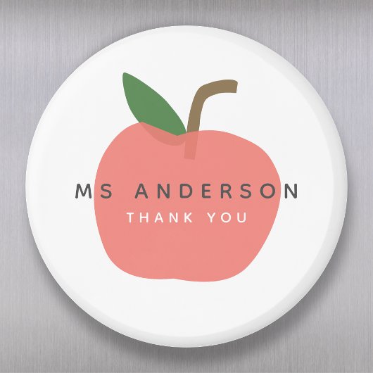 Apple Teacher Dank u Modern Scandi Cute Magneet