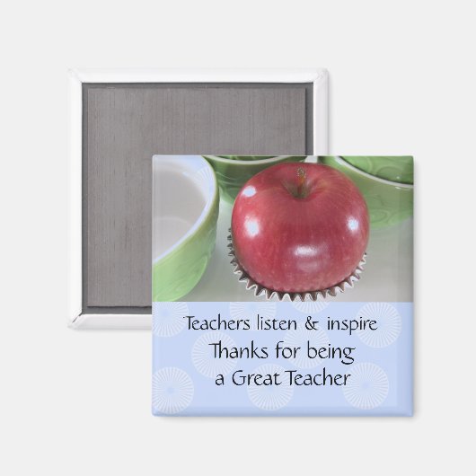 Apple Teacher Gezegde Magneet (Voorkant / Achterkant)