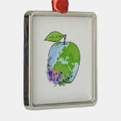 Apple Teacher Metalen Ornament (Rechts)