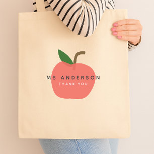 Apple Teacher   Moderne naam dank u Tote Bag