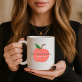 Apple Teacher | Moderne naam Dank u wel Cute Fun Koffiemok