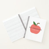 Apple Teacher | Moderne naam Dank u wel Cute Fun Notitieboek (Binnen)