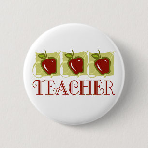 Apple Teacher School Gift Ronde Button 5,7 Cm
