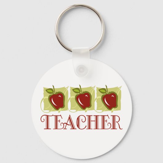 Apple Teacher School Gift Sleutelhanger (Voorkant)