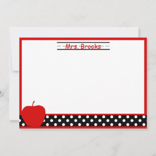 Apple Teacher Stationery/Note Cards Notitiekaartje