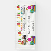 Apple Teacher Welkom Banner | Gepersonaliseerde Kl (Verticaal)