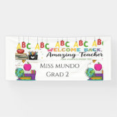 Apple Teacher Welkom Banner | Gepersonaliseerde Kl (Horizontaal)