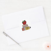 Apple Teachers Rock Tshirts and Gifts Ronde Sticker (Envelop)