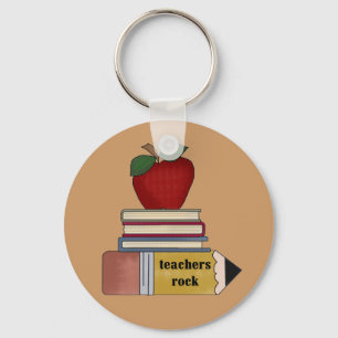 Apple Teachers Rock Tshirts and Gifts Sleutelhanger
