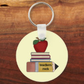 Apple Teachers Rock Tshirts and Gifts Sleutelhanger (Voorkant)