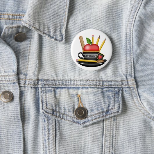 Apple Teacup Custom Button (In situ)
