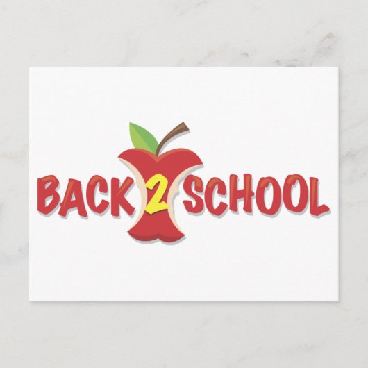 Apple terug naar schoolbanner briefkaart (Voorkant)