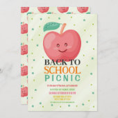 Apple terug naar schoolfeest voor schoolpicknick kaart (Voorkant / Achterkant)