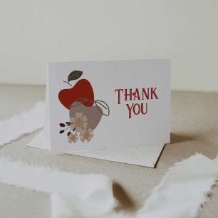 Apple thema Baby shower of Verjaardag Bedankkaart