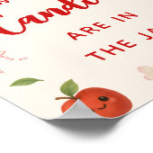 Apple-thema Baby shower Raad eens hoeveel Snoepjes Poster (Hoek)