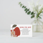 Apple Theme Baby shower Boek Aanvraag Informatiekaartje (Staand voorkant)